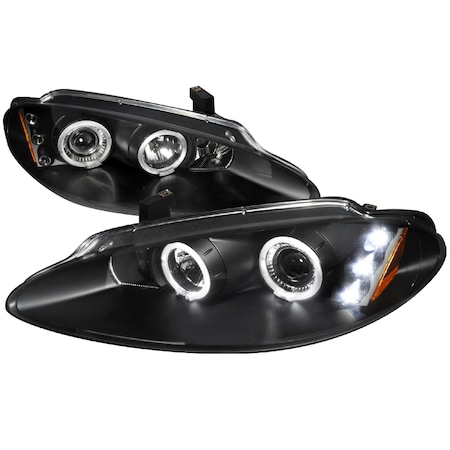 Spec-D Tuning 98-04 Dodge Intrepid Halo LED Projector Black 2LHP-ITRE98JM-TM